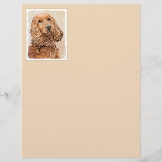 Engelsk Cocker Spaniel-målning - Original hundkons (Framsida)