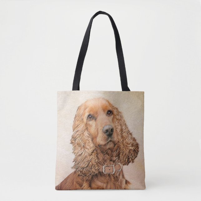 Engelsk Cocker Spaniel-målning - Original konst av Tygkasse (Framsida)