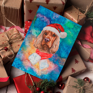 Engelsk Cocker Spaniel Ras Hund Jul Helg Vykort