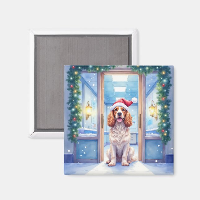 Engelsk Cocker Spaniel Sjuksköterskestation Santa  Magnet (Front/Back)