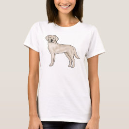 Engelsk Cream Labrador Retriever Söt Tecknad Hund T Shirt
