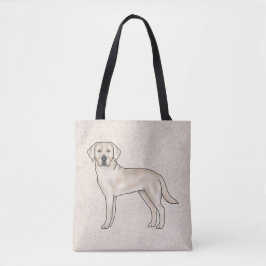 Engelsk Cream Labrador Retriever Söt Tecknad Hund Tygkasse