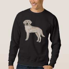 Engelsk Cream Labrador Retriever Tecknad Lab Hund Lång Ärmad Tröja