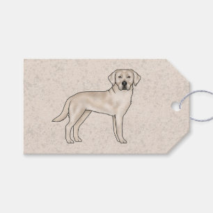 Engelsk Cream Labrador Retriever Tecknad Lab Hund Presentetikett