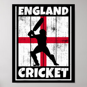 Engelsk Cricket Fanflagga För England Cricket Poster