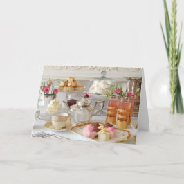 Engelsk eftermiddagTea, Scones, Fondantfinare Kort