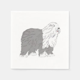 Engelsk fårehund pappersservett