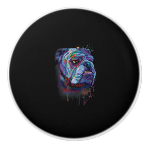Engelsk färgstark bulldog Gift A English Bulldog Knopp