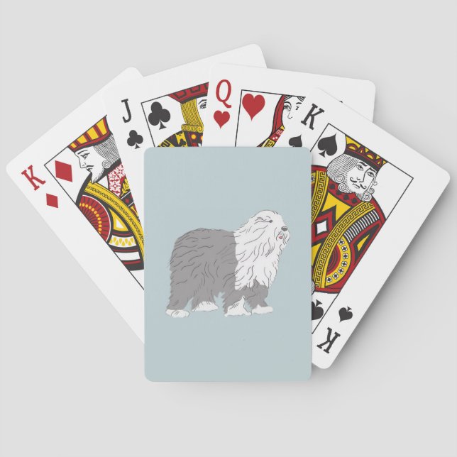 Engelsk Fårhund Casinokort (Baksidan)