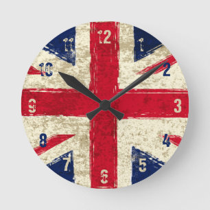 Engelsk flagga - Kook Art - Wall Clock Rund Klocka
