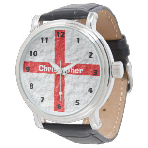 Engelsk flaggdesign armbandsur