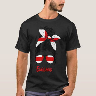 Engelsk flicka, brittisk kvinna, flagga t shirt