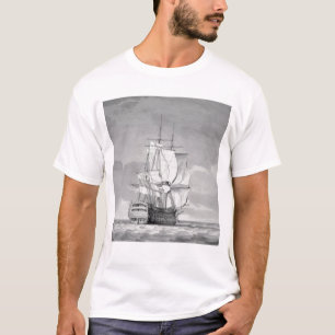 Engelsk Fodra-av-Strid frakt, 18th århundrade T Shirt