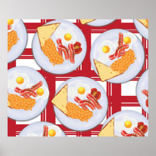 Engelsk frukost poster