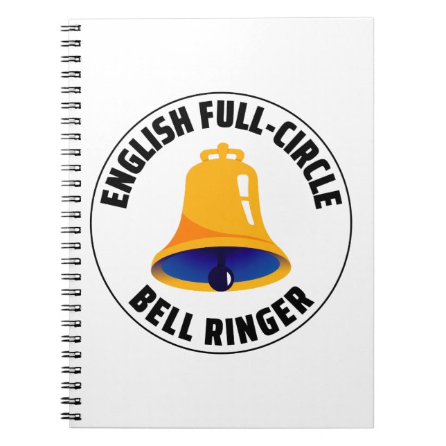 Engelsk Fullt Circle Ringer Ringing Ringing Collec Anteckningsbok (Framsidan)