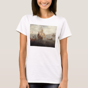 Engelsk galärFrigate som flankeras av statlig Ba T Shirt