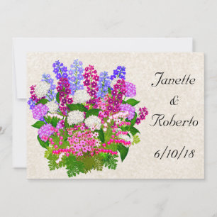 Engelsk Garden Blommigt Bouquet Spara datum Datumet