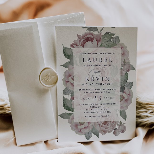 Engelsk Garden Wedding-inbjudan Inbjudningar (Skapare uppladdad)