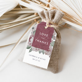 Engelsk Garden Wedding Tack Favor Presentetikett