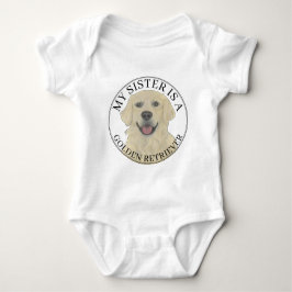 Engelsk Golden Retriever Big Sister T Shirt