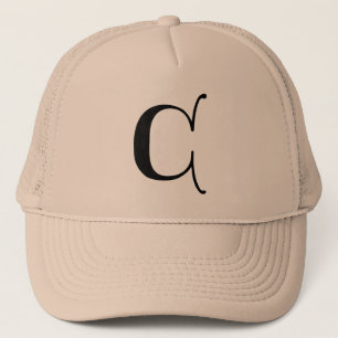 Engelsk gotisk Monogram brev C Truckerkeps