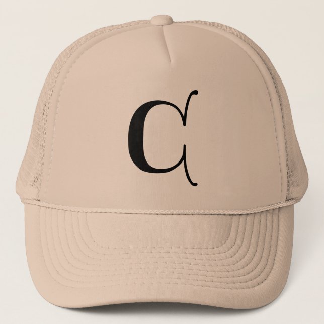 Engelsk gotisk Monogram brev C Truckerkeps (Framsida)