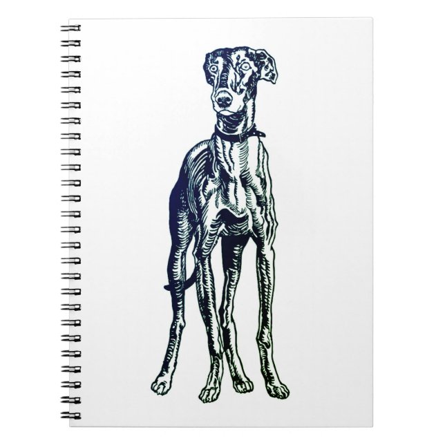 Engelsk Greyhound Breed Anteckningsbok (Framsidan)