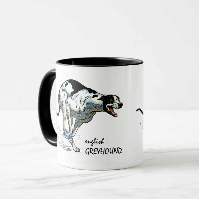 Engelsk greyhound mugg (Framsida vänster)