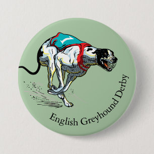 Engelsk greyhound tävling hund knapp