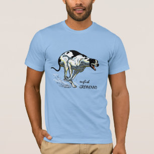 Engelsk greyhound tävling hund t shirt