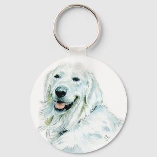Engelsk guld- Retriever Keychain Nyckelring