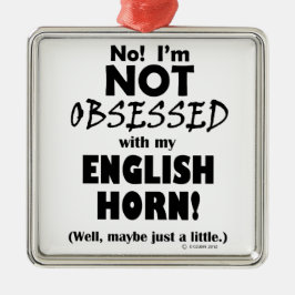 Engelsk horn julgransprydnad metall