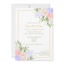 Engelsk inbjudan till Land Garden Foil Wedding