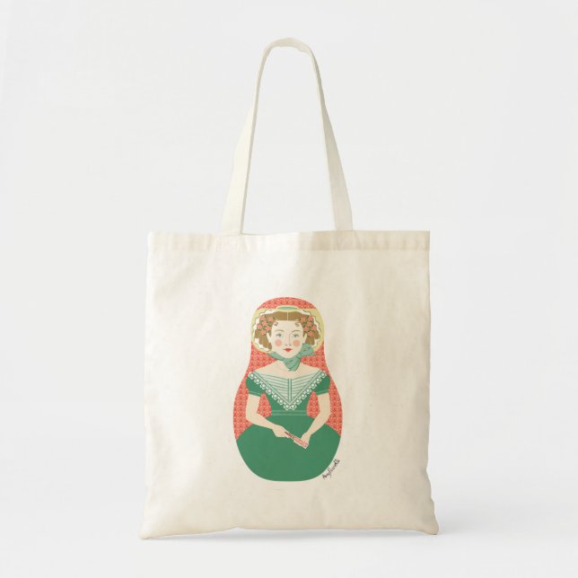 Engelsk Ivy Matryoshka-väska Tygkasse (Framsidan)