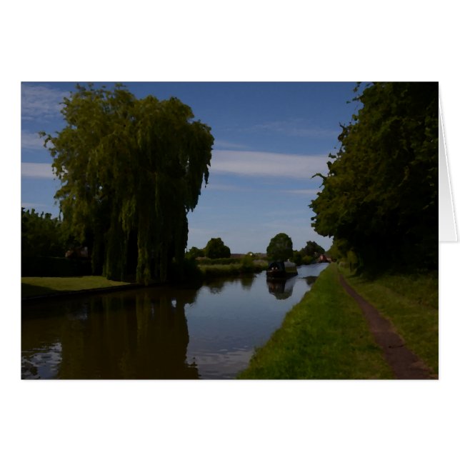 Engelsk kanal scen hälsningskort (Framsidan Horizontal)