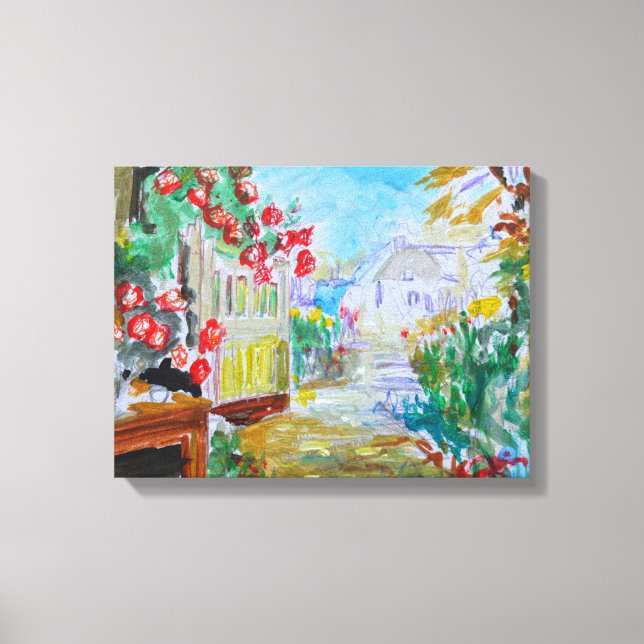 Engelsk lanträdgårdsinspiration canvastryck (Framsida)