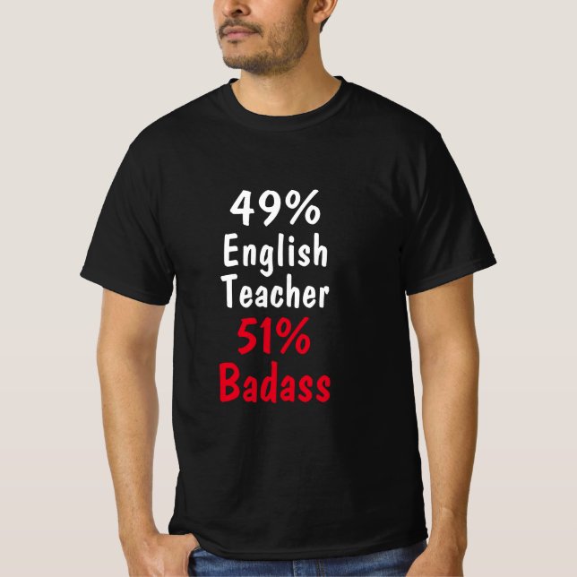 Engelsk lärare Badass T Shirt (Framsida)