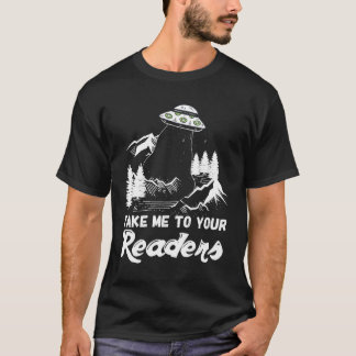 Engelsk lärare Bibliotek Roligt Alien Reading T Shirt