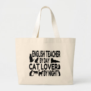 Engelsk lärare Cat Lover Jumbo Tygkasse