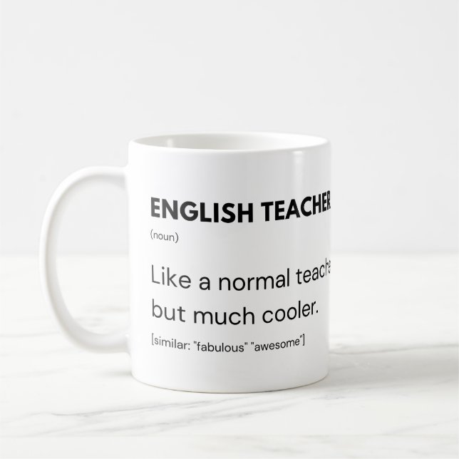 Engelsk lärare Cool professor och utbildare Kaffemugg (Vänster)