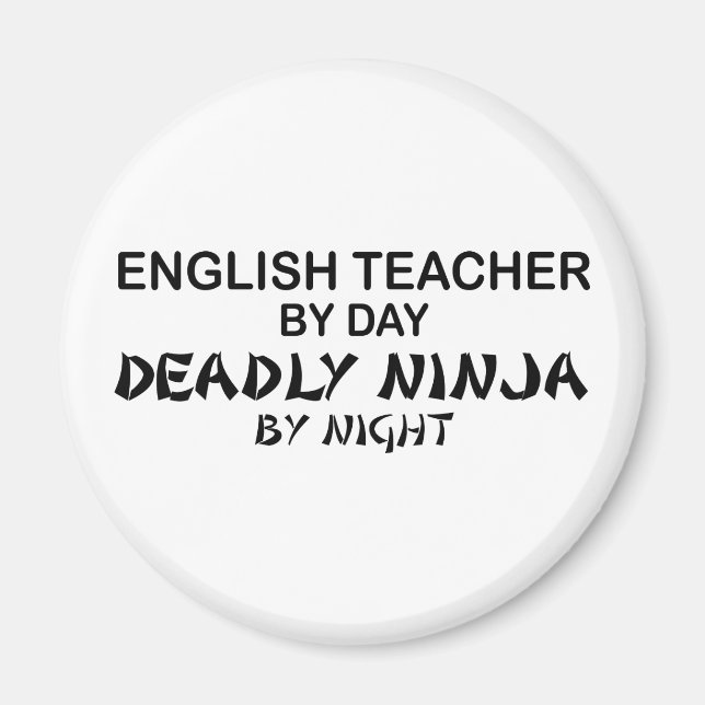 Engelsk lärare Deadly Ninja Magnet (Framsidan)