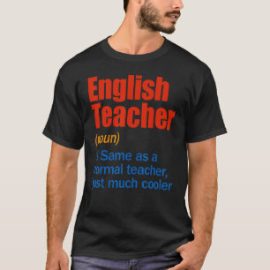 Engelsk lärare Definition Back to school First D T Shirt