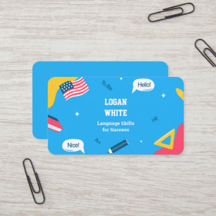 Engelsk lärare ESL-instruktör Visitkort