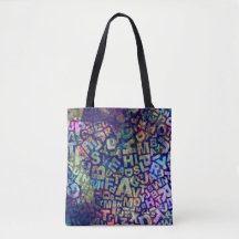 Engelsk lärarskrivare Alphabet Brev Tote Bag