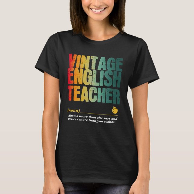 Engelsk läraruppskattning vecka Back to school T Shirt (Framsida)