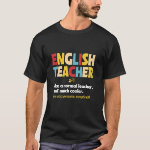 Engelsk litteraturlärare Professor utbildare Inst T Shirt