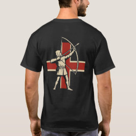 Engelsk Longbow Bågskytt St George Kors T Shirt