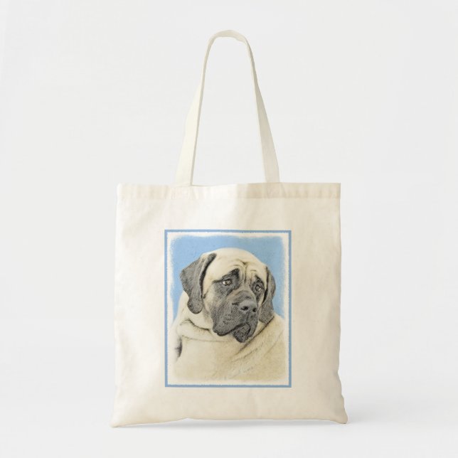 Engelsk Mastiff (Fawn) Målning - Originalt Hundkon Tygkasse (Framsidan)
