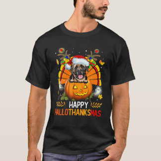 Engelsk Mastiff Glad Hallothanksmas Halloween Tha T Shirt