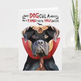 Engelsk Mastiff Hund Funny Count DOGcula Halloween Helgkort